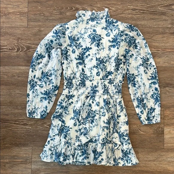 LoveShackFancy x GAP Blue Floral Mini Dress Women's Size Small Limited Edition - Picture 12 of 13